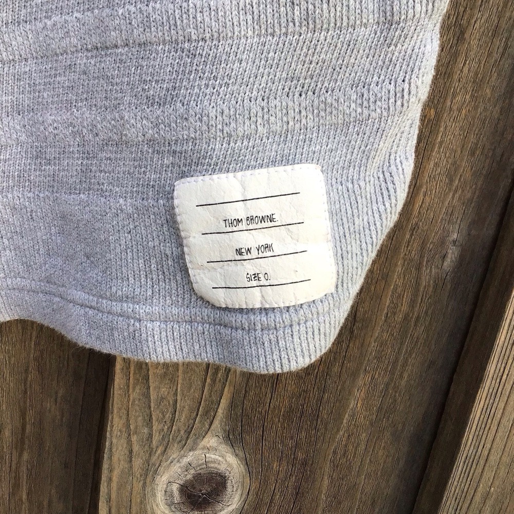 Thom Browne Waffle Knit Sweat Shorts Gray Japan Made Size 0 (28x8) - Picture 2 of 7